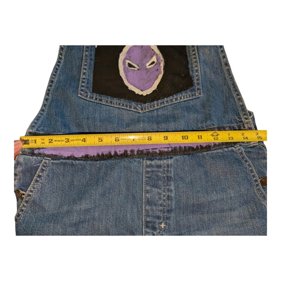 NEUW Denim Raw Hem Overalls – Size 8R Hand Painted - Picture 5 of 9
